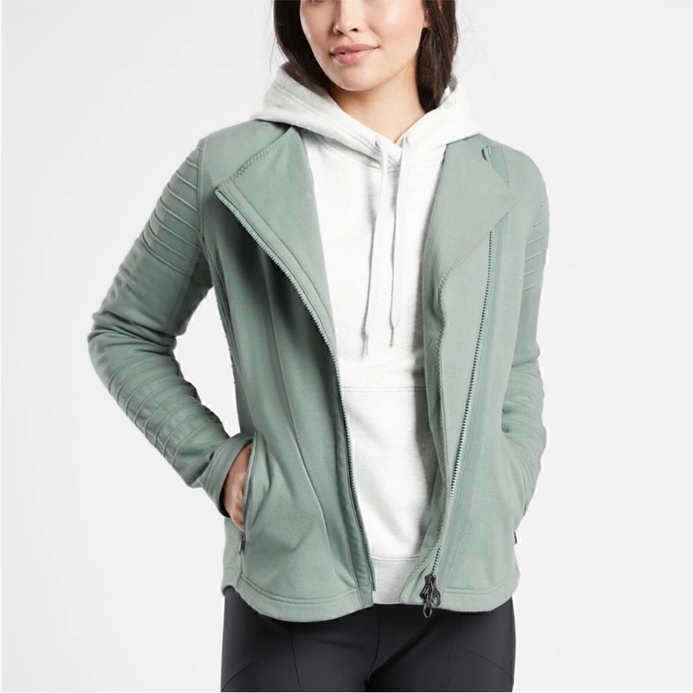 Athleta Moto Jacket Full ZIP Women Size S